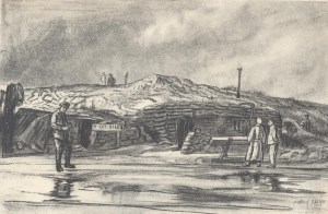 'The Western Front'. Dugouts.