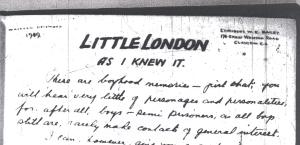 Little London as I knew it