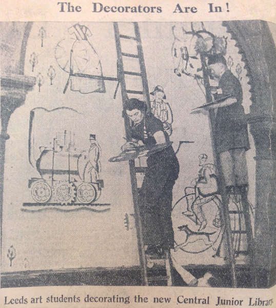 Mural painted by students from Leeds College of Art