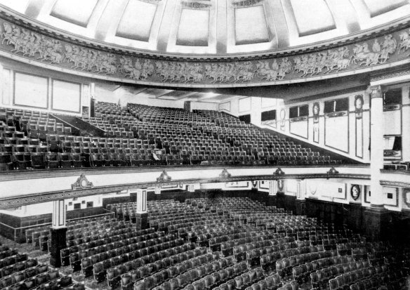 Interior showing the seating, 1923