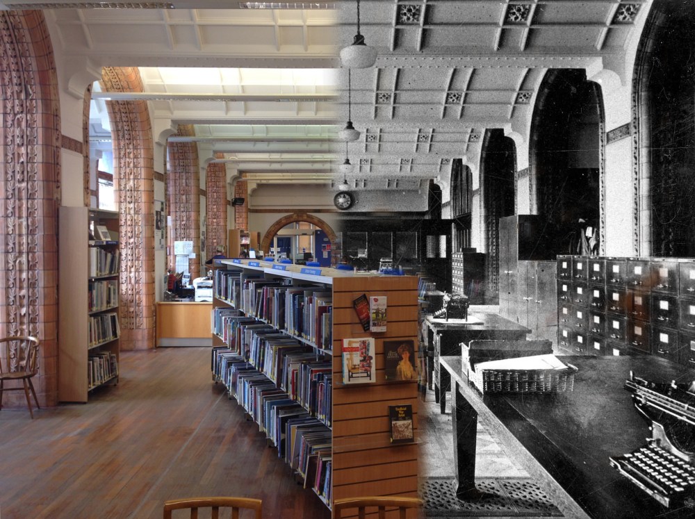 Another view of the current Art library, then and now