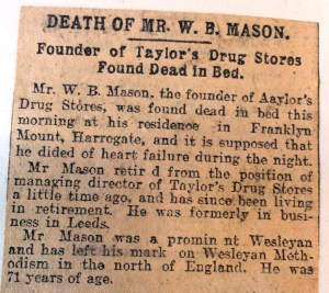William Barker Mason obituary