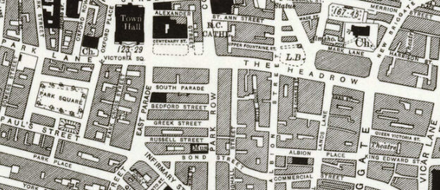 Detail from the 1933 6-inch-to-the-mile Ordnance Survey map for Leeds