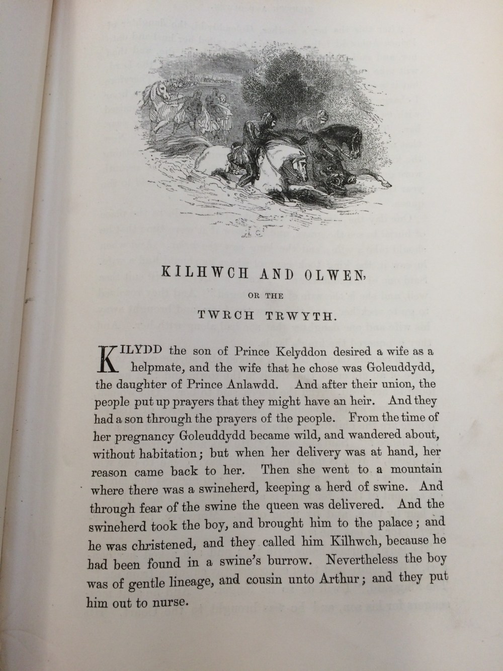 Image showing the first part of Culhwch and Olwen's story, about a hero connected to King Arthur