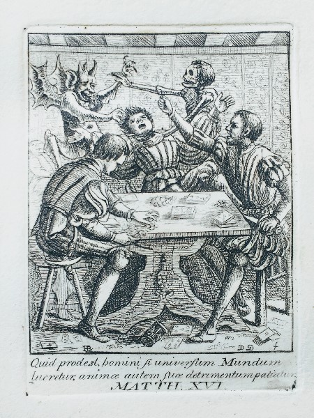 Plate XL from ‘The Dances of Death…’ – The Gamesters