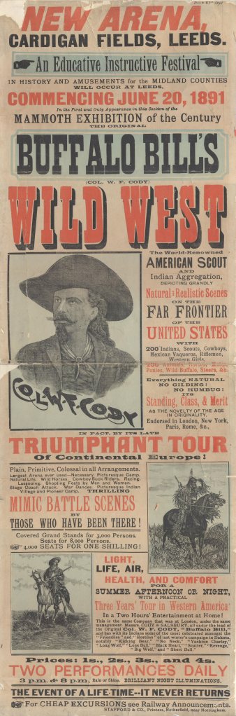 Playbill for Buffalo Bill's Wild West, June 1891