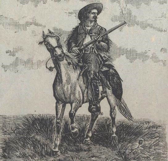 Image of Buffalo Bill on horseback
