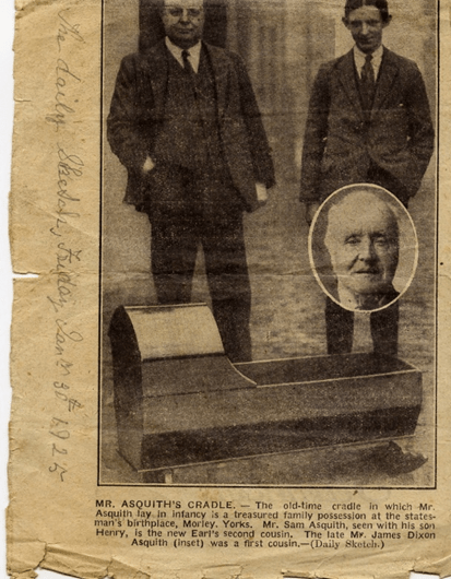 Asquith's cradle and various family members